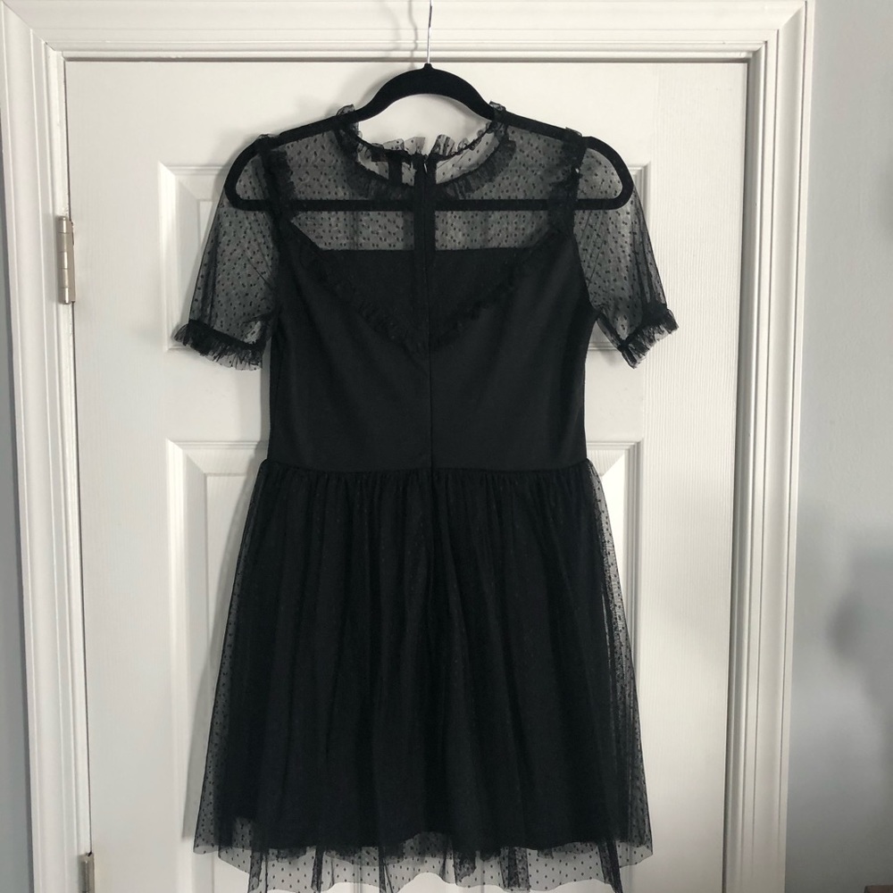 Black dotted mesh dress - Picture 3 of 5